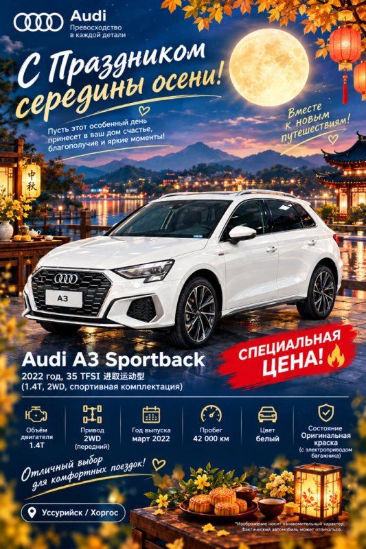 Audi A3 2022 — фото автомобиля